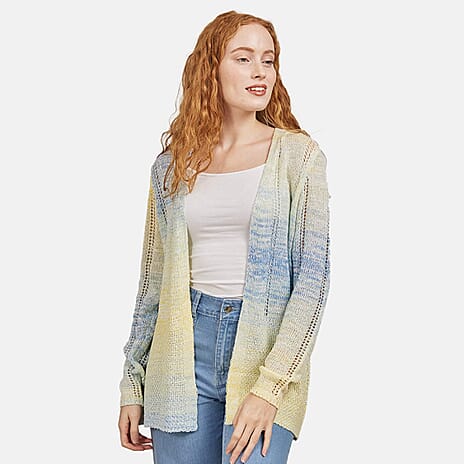Mudflower Acrylic Cardigan (Size 1x1 cm) - Yellow