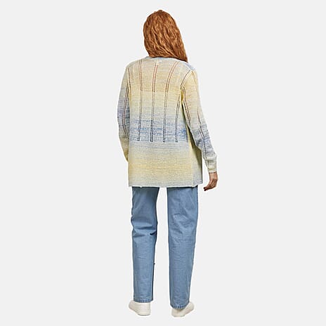 Mudflower Acrylic Cardigan (Size 1x1 cm) - Yellow