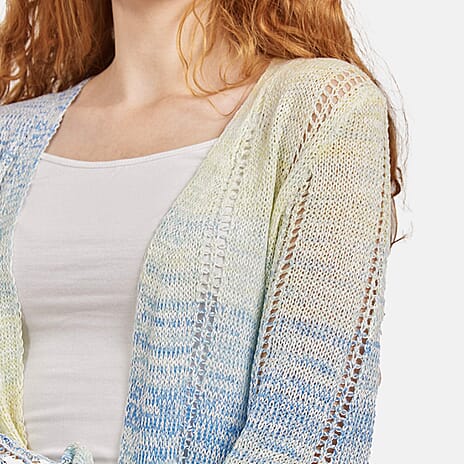 Mudflower Acrylic Cardigan (Size 1x1 cm) - Yellow