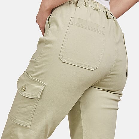 Mudflower Polyester Jean and Pant-Trouser (Size 1x1 cm) - Sage