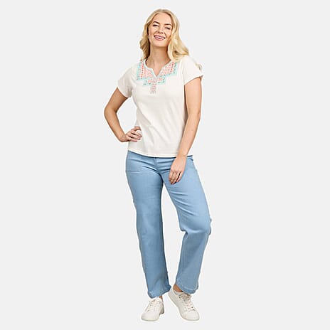 Mudflower Cotton TShirt  - Ivory