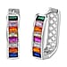 Multi Colour Cubic Zirconia Earring in White Tone