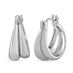 Designer Closeout - Fancy Hoop Earrings - Gold Colour