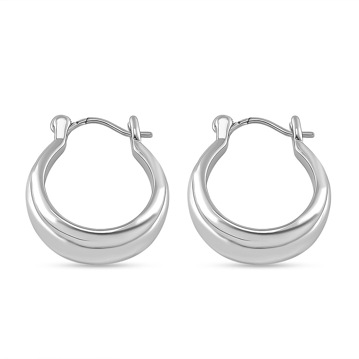 Designer Closeout - Fancy Hoop Earrings - Silver Colour