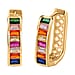 Multi Colour Cubic Zirconia Earring in White Tone