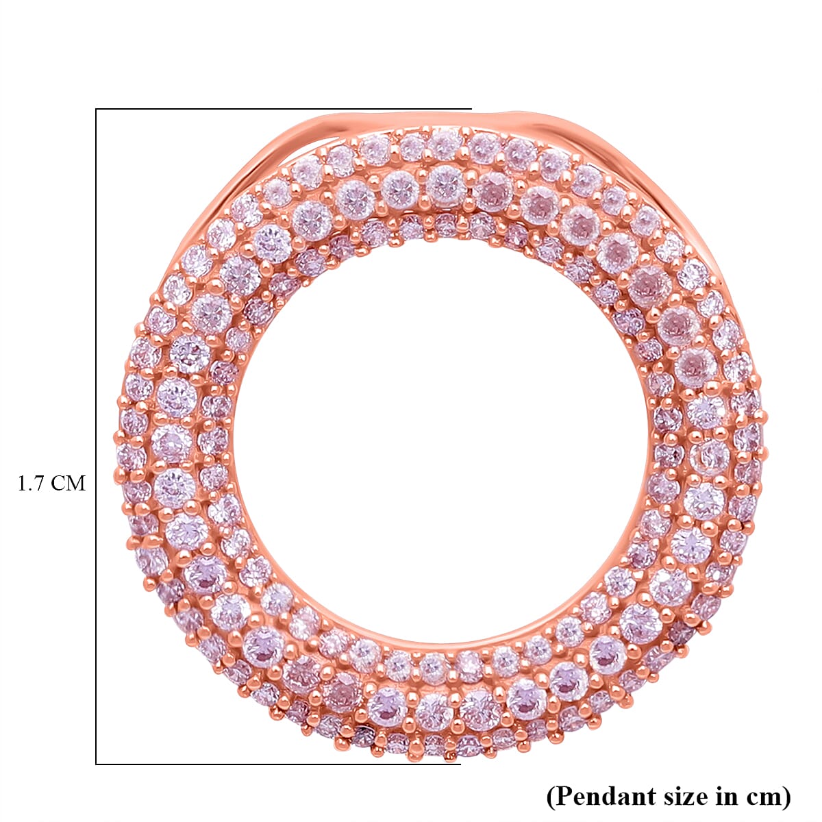 JCK Vegas Closeout-  10K Rose Gold (VS-SI) SGL Certified Pink Diamond Pendant