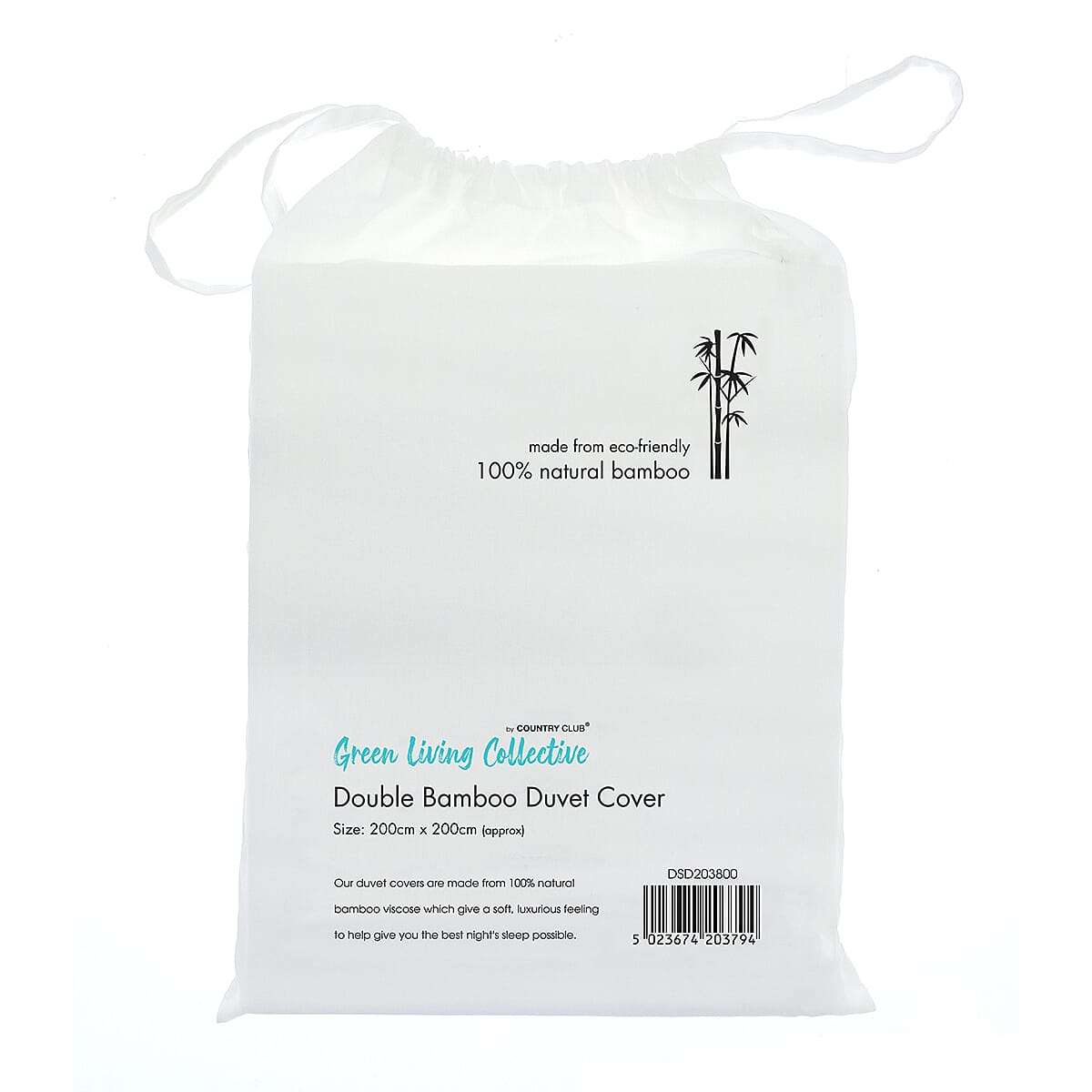 Bamboo Duvet Cover White - Single