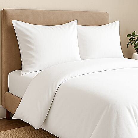 Bamboo Duvet Cover White - Single