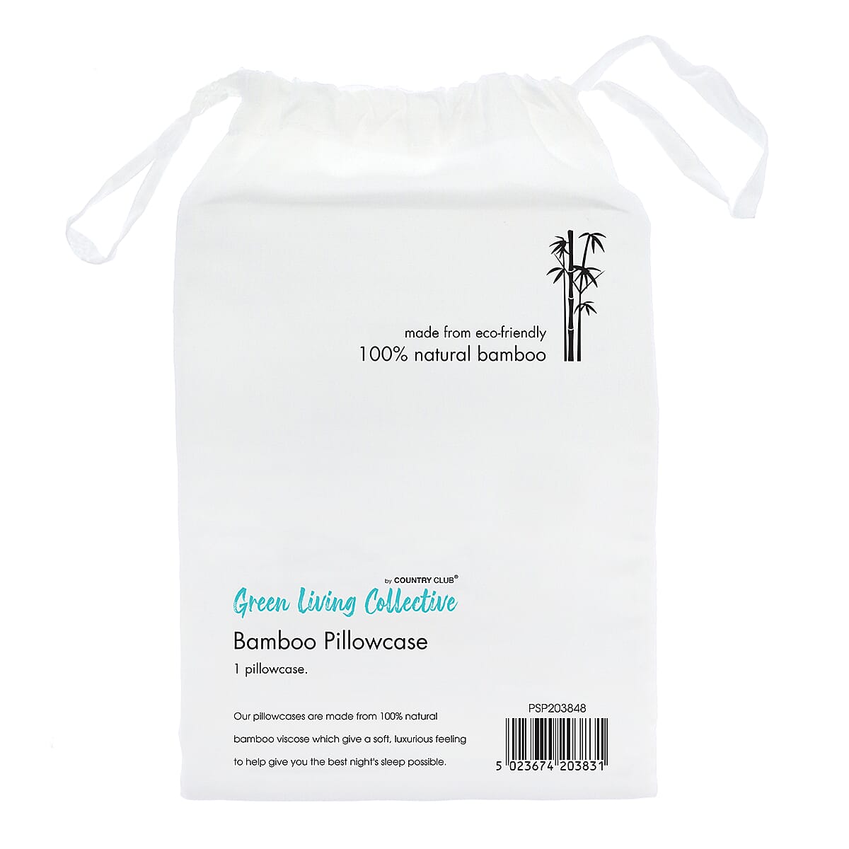 Bamboo Single Pillowcase White