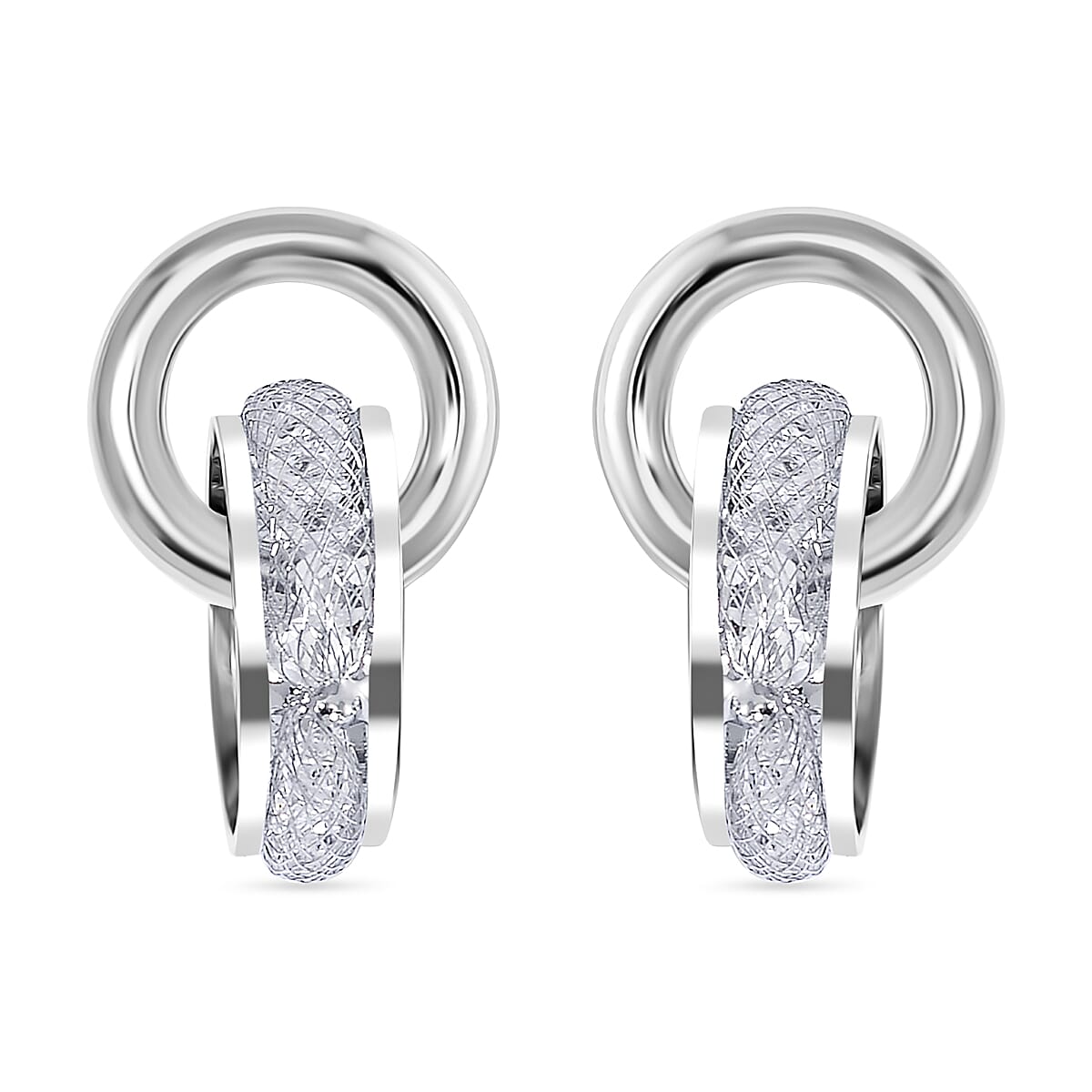 Designer Inspired- White CZ Earring With Push Back 4.90 Ct