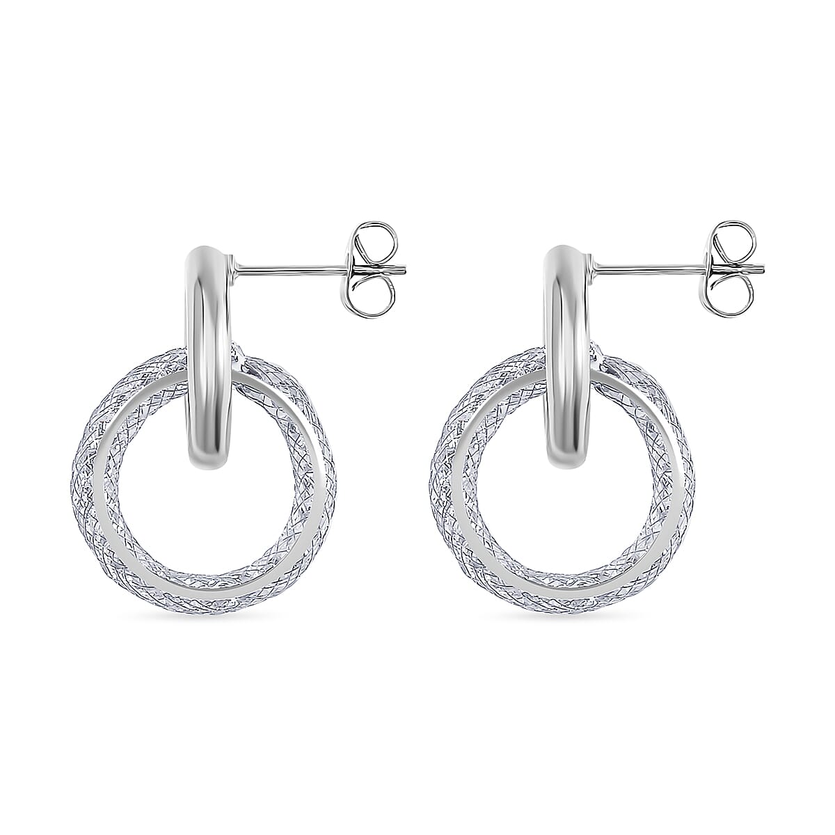 Designer Inspired- White CZ Earring With Push Back 4.90 Ct