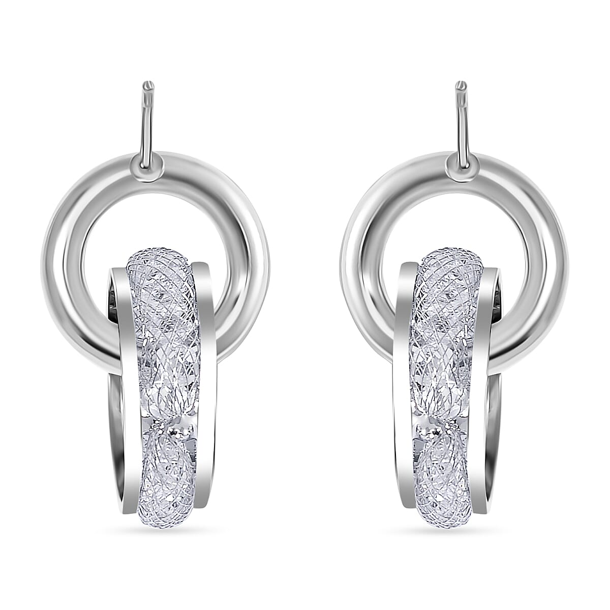 Designer Inspired- White CZ Earring With Push Back 4.90 Ct
