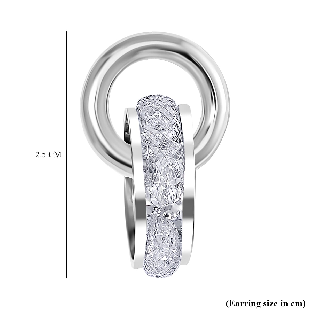 Designer Inspired- White CZ Earring With Push Back 4.90 Ct