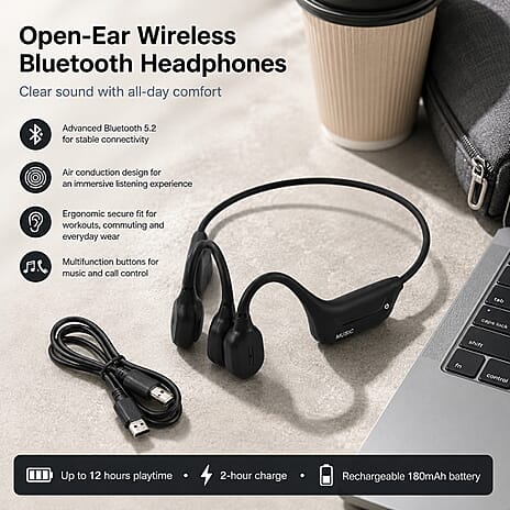 On-Ear and Over-Ear Headphone (Size 15x5 cm) - Black