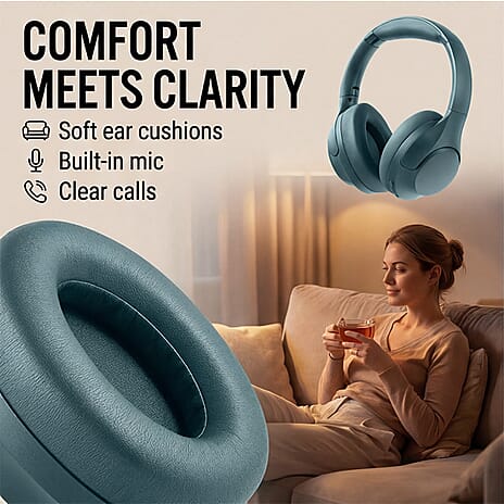 Reflex Audio Bluetooth Noise Cancelling Pro Headphone Foldable with Case - Teal