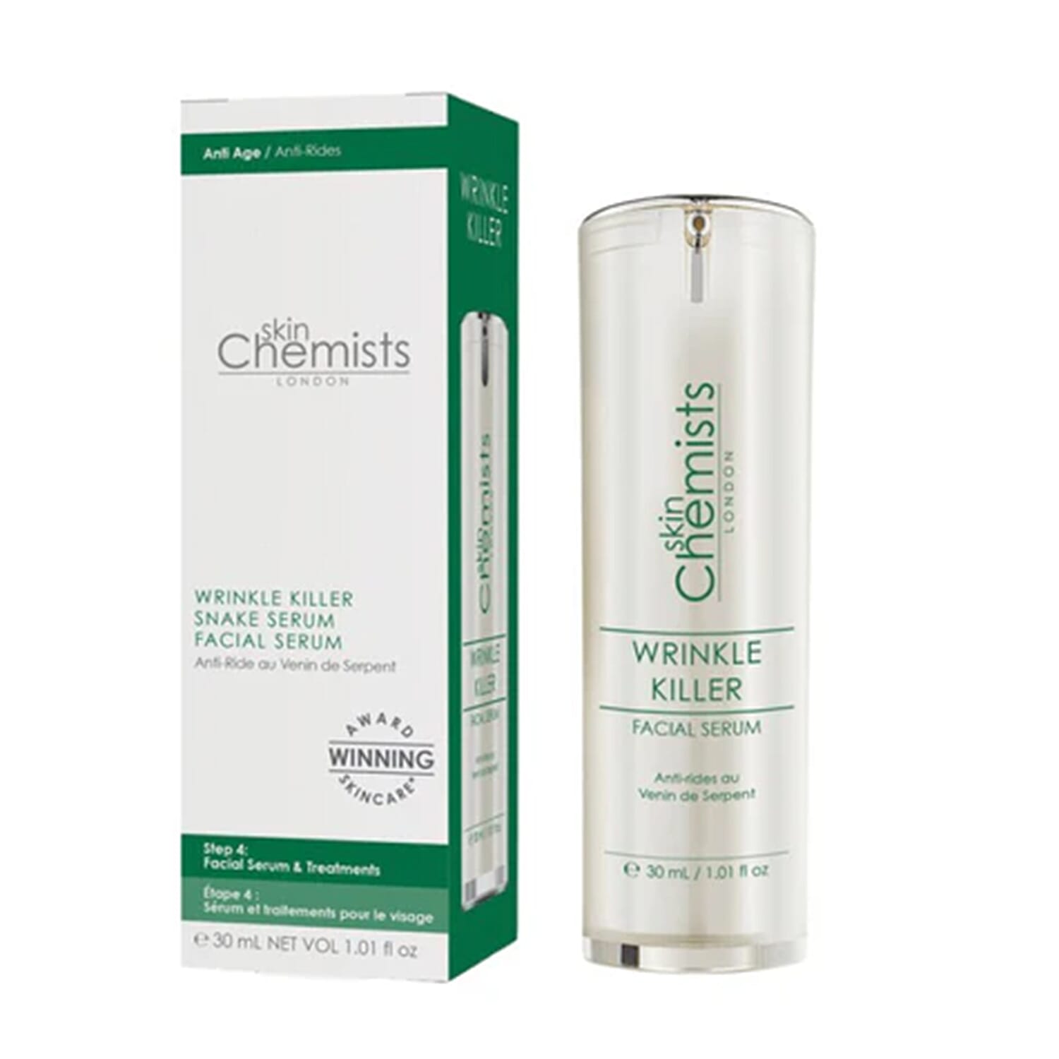 SkinChemists Wrinkle Killer 4% Syn-Ake Facial Serum - 30ml