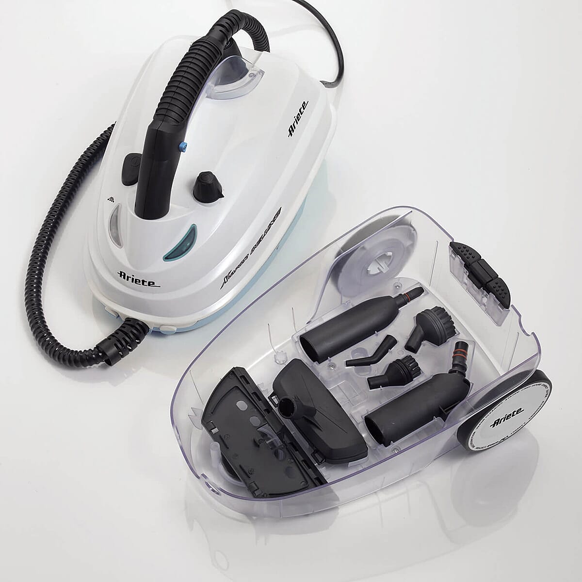 Ariete X-Vapor Delux Steam Cleaner which Sanitises,eliminating germs, bacteria, mites, etc- White