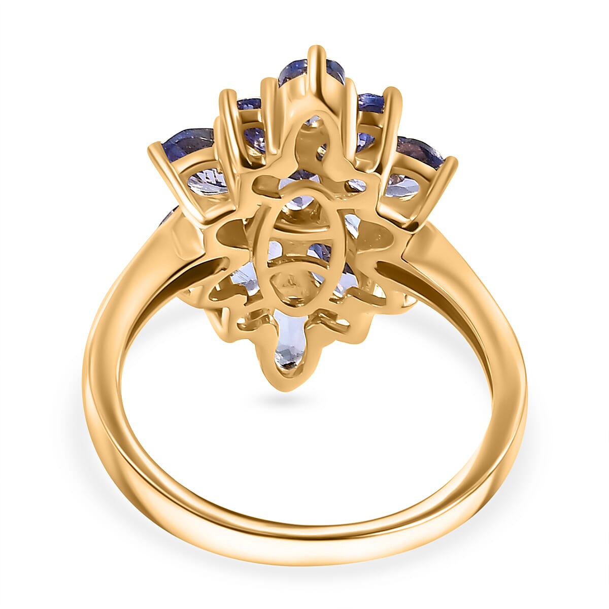 Tanzanite Ring in 18K Vermeil Yellow Gold Plated Sterling Silver 2.60 Ct. Tanzanite Ring in 18K Vermeil Yellow Gold Plated Sterling Silver 2.60 Ct.