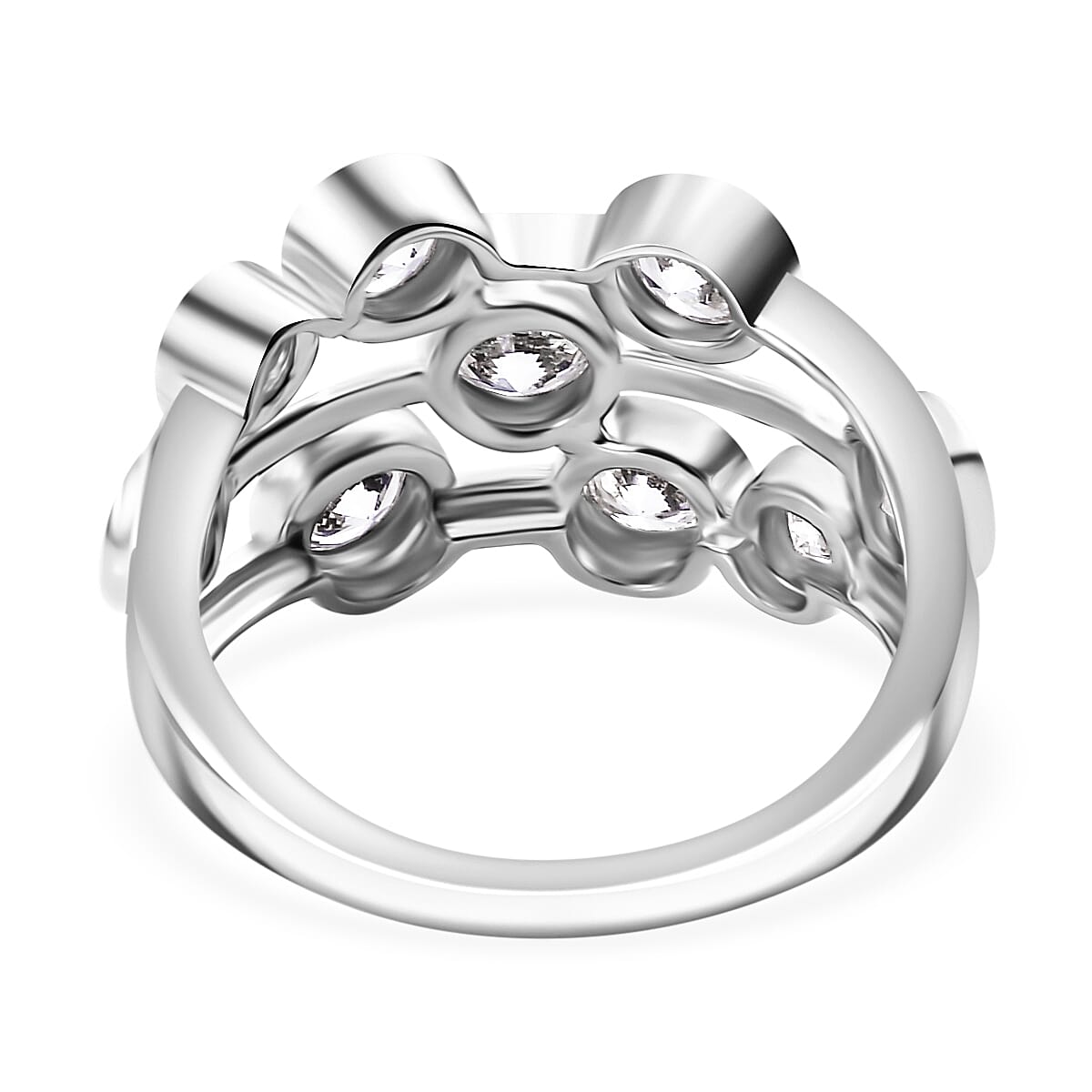 J Francis - SWAROVSKI ZIRCONIA Bubble Ring in Sterling Silver