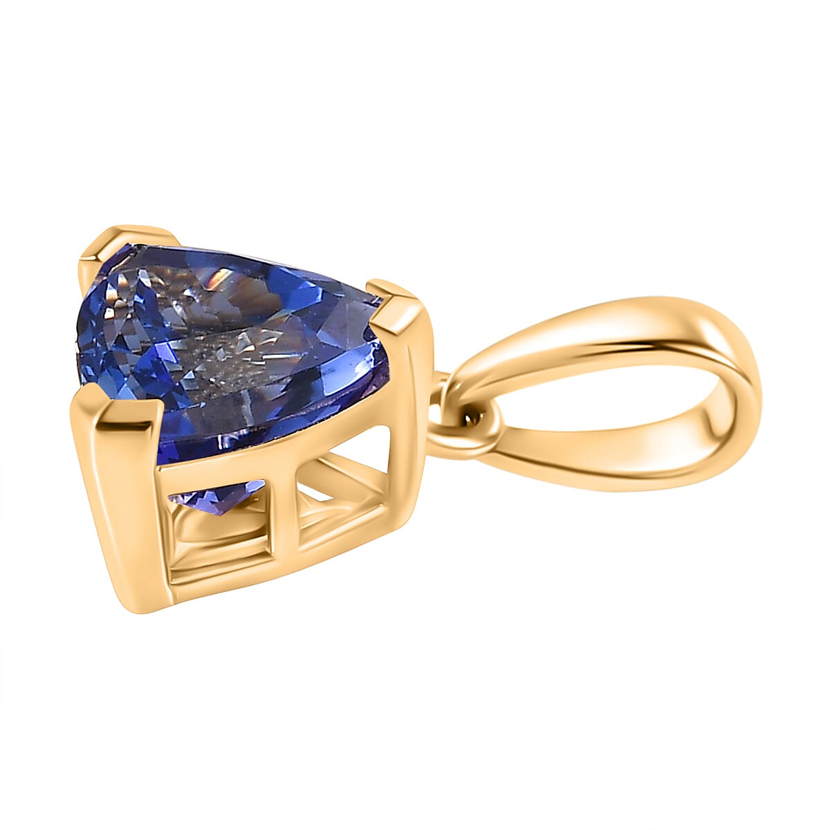 ILIANA 18K Yellow Gold AAA Tanzanite Solitaire Pendant, 1.699  Ct.