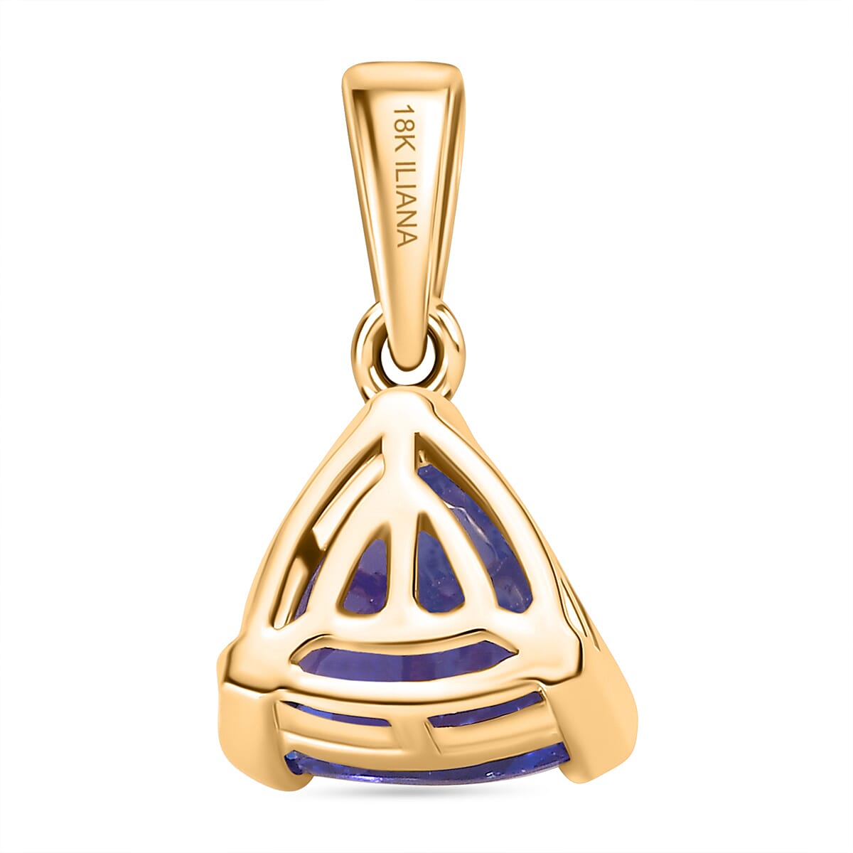 ILIANA 18K Yellow Gold AAA Tanzanite Solitaire Pendant, 1.699  Ct.