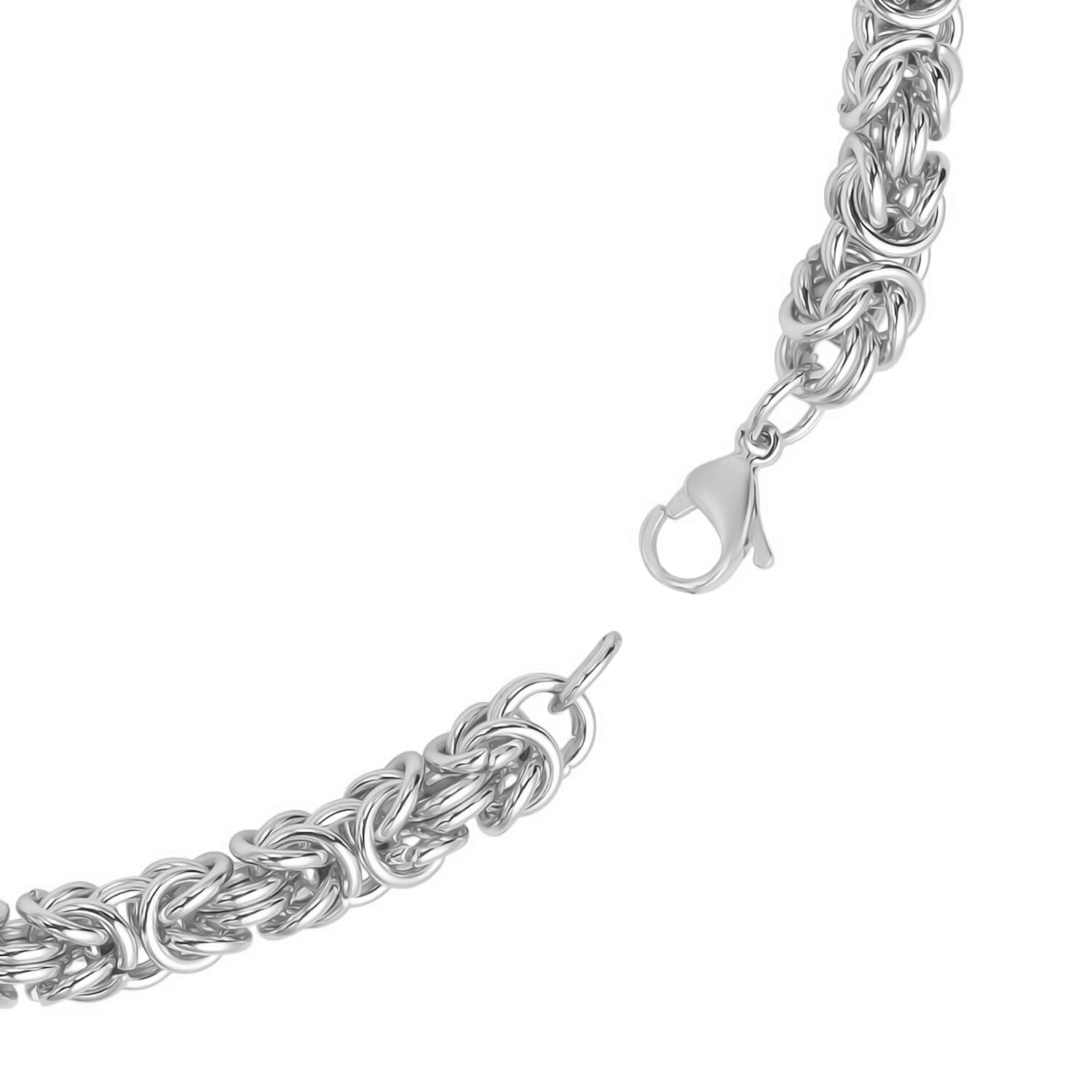   Byzantine Necklace (Size - 20) in White Tone