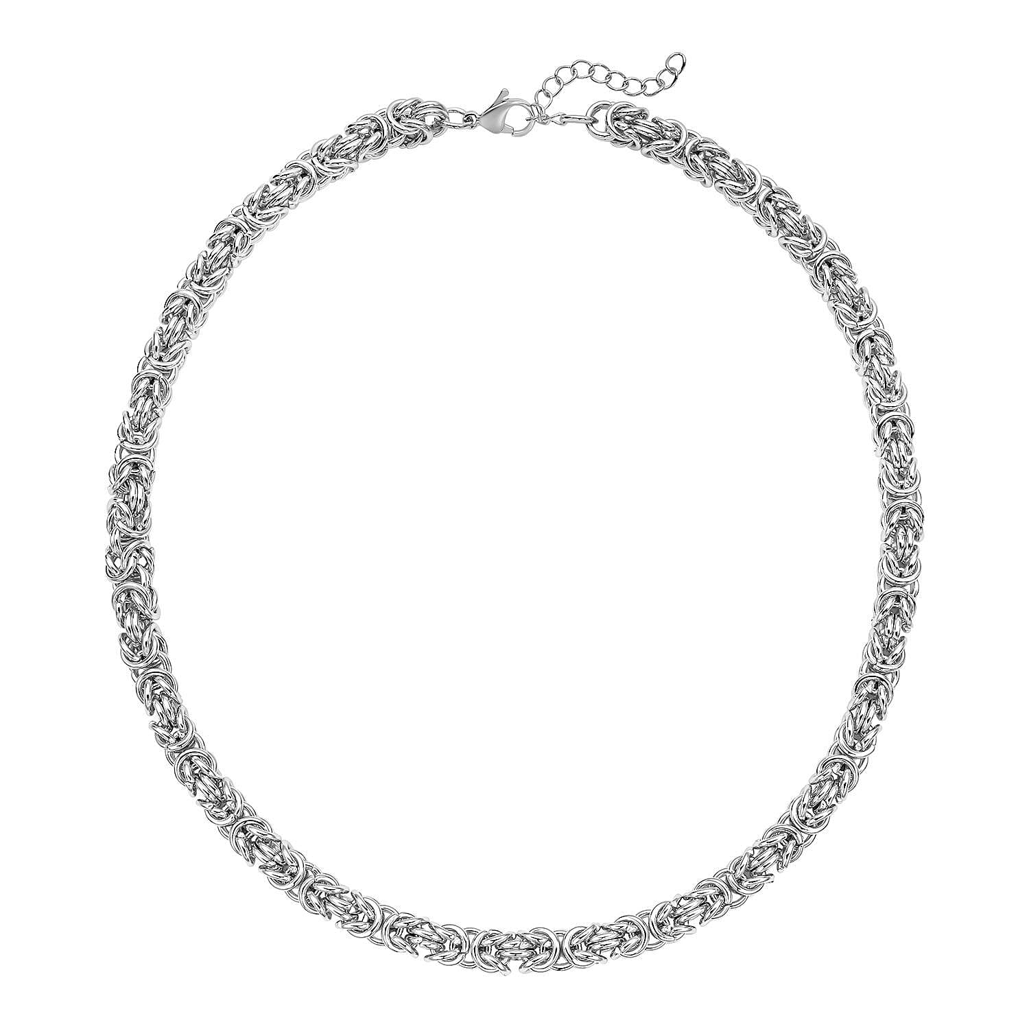 Byzantine Necklace (Size - 20) in White Tone Byzantine Necklace (Size - 20) in White Tone