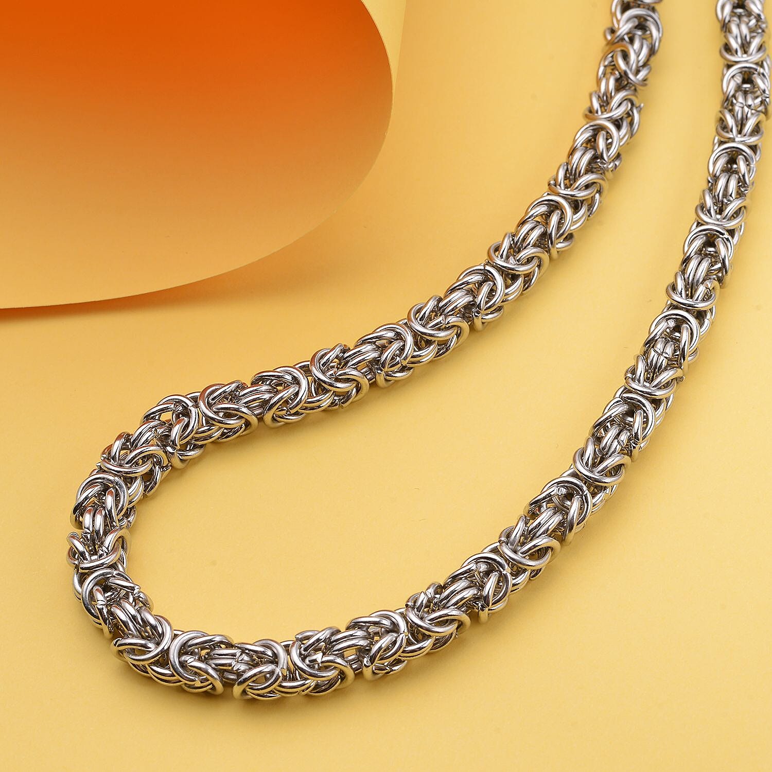 Byzantine Necklace (Size - 20) in White Tone Byzantine Necklace (Size - 20) in White Tone
