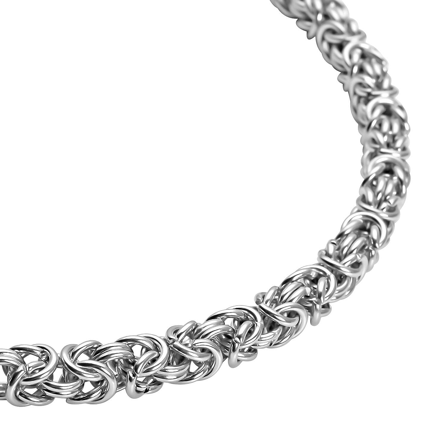 Byzantine Necklace (Size - 20) in White Tone Byzantine Necklace (Size - 20) in White Tone