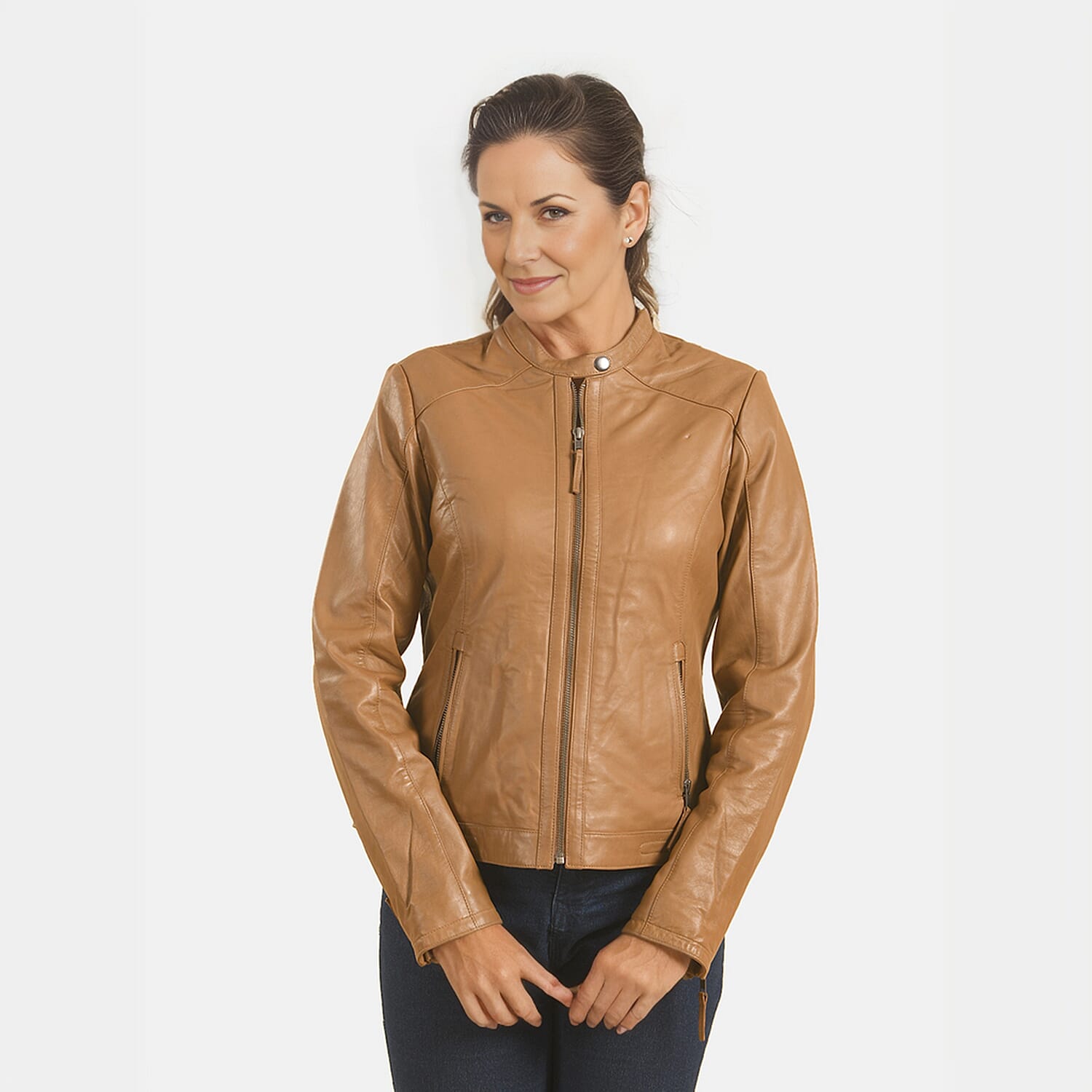 100% genuine leather women’s jacket hot