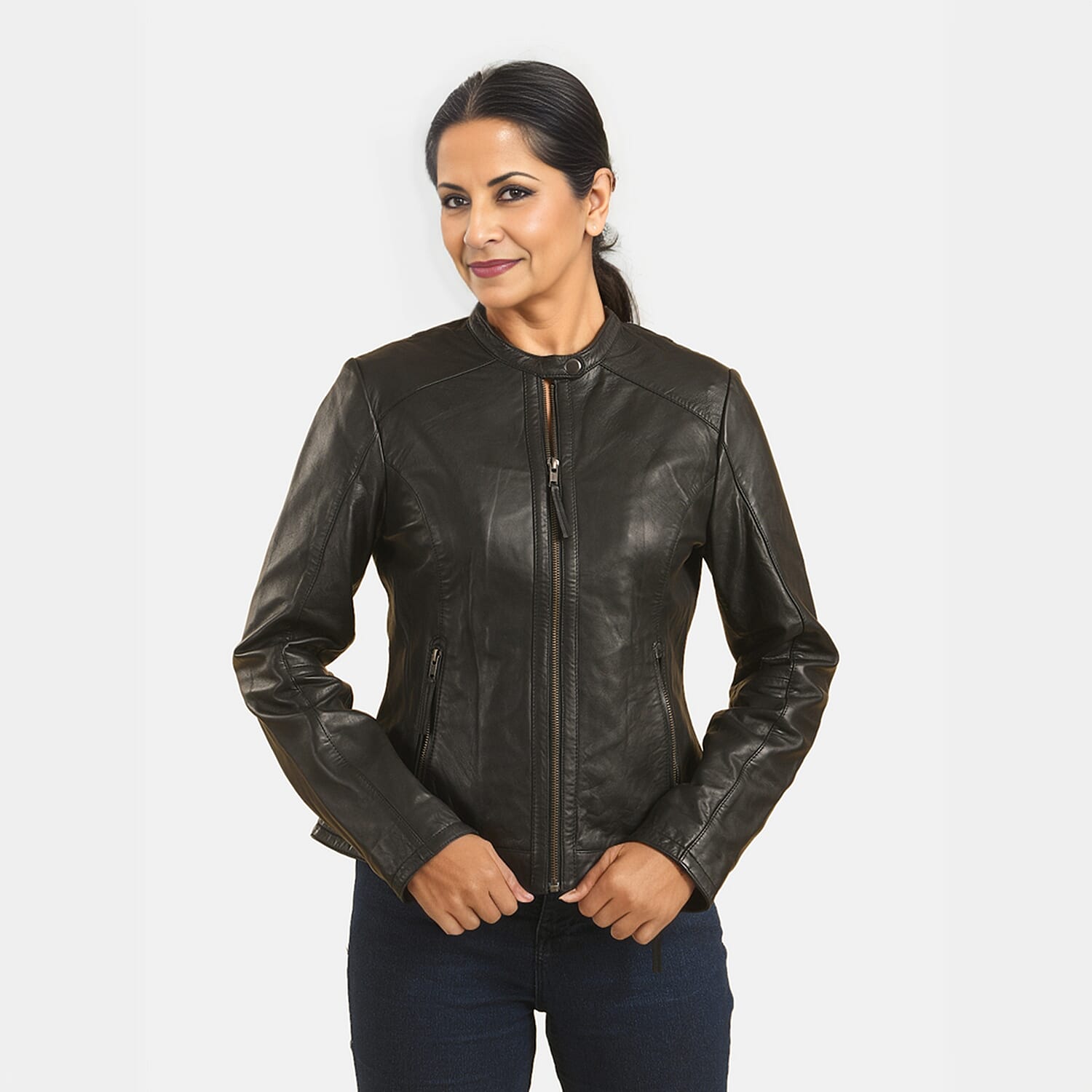 100% genuine leather women’s jacket hot