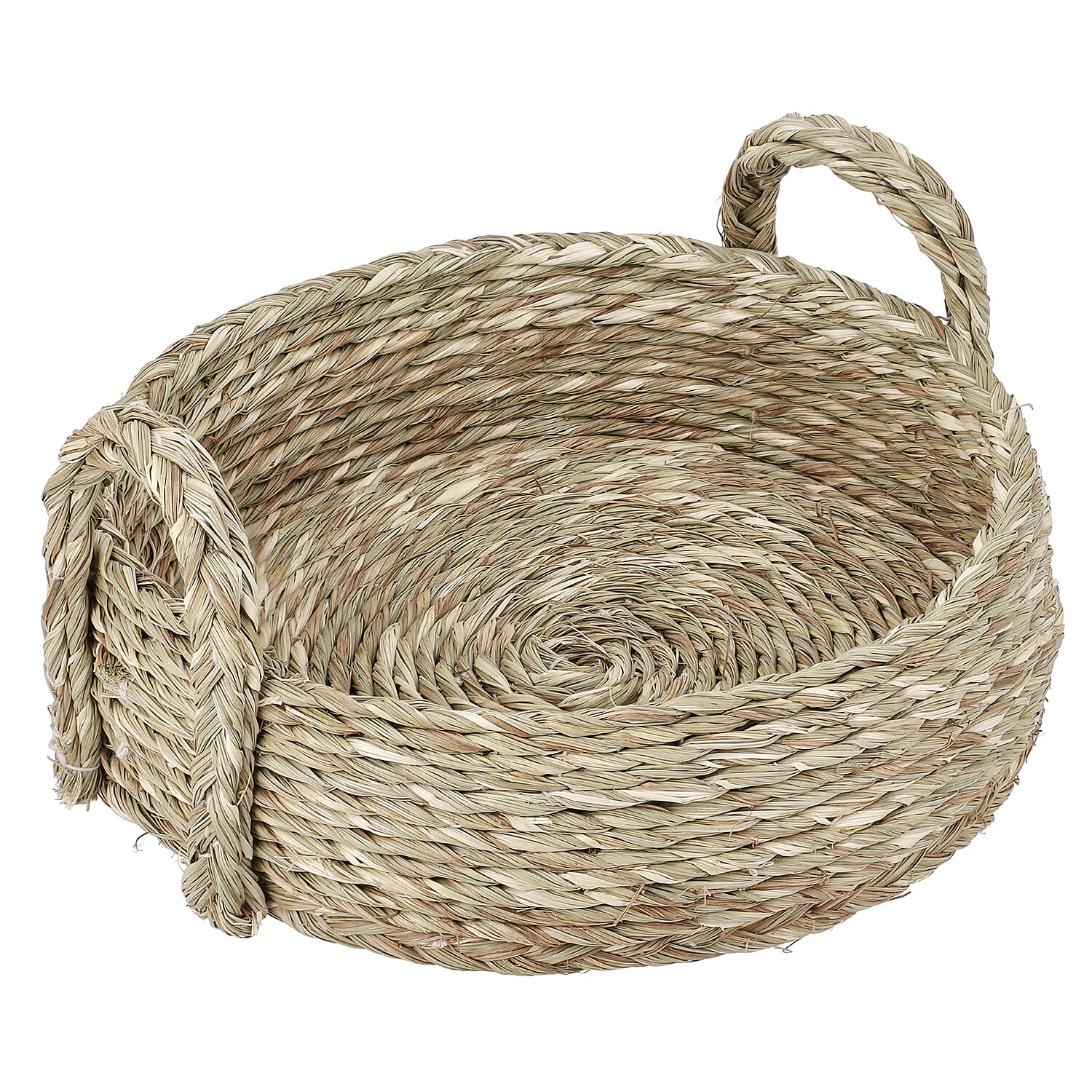 Handmade Sabai Grass Basket (Size 25x8 Cm) - Brown