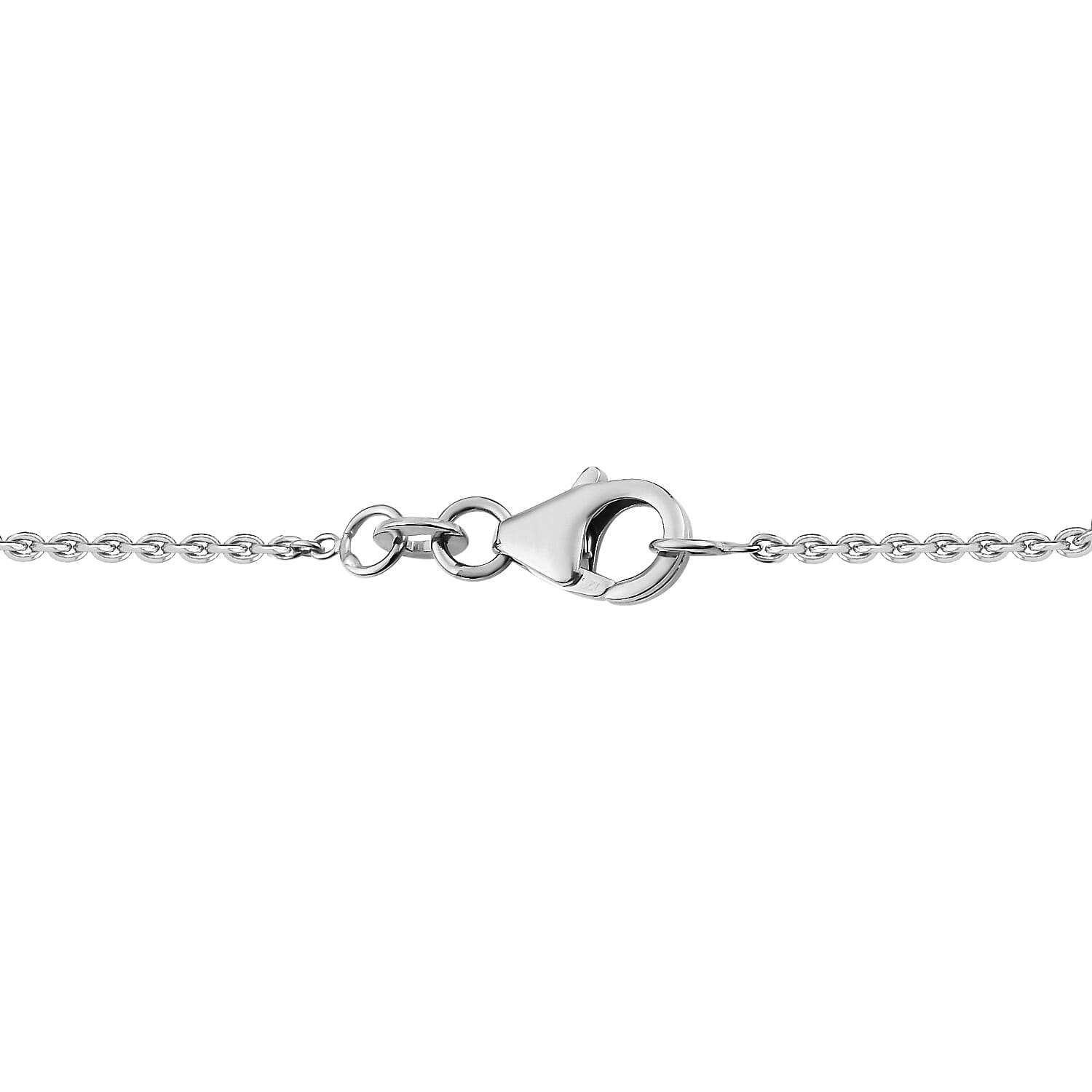 J Francis - Swarovski Zirconia Necklace (Size - 20) in Rhodium Overlay Sterling Silver 1.92 Ct.
