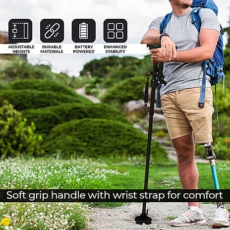 Soul Smart Walking Stick (Size 16x9x45 cm) - Black & Brown