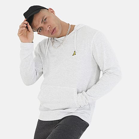 Brave Soul Pack of 3 Mens 100% Cotton Kangaroo Pocket Sweatshirt with Hood (Size M) - Ecru, Blue - Sage