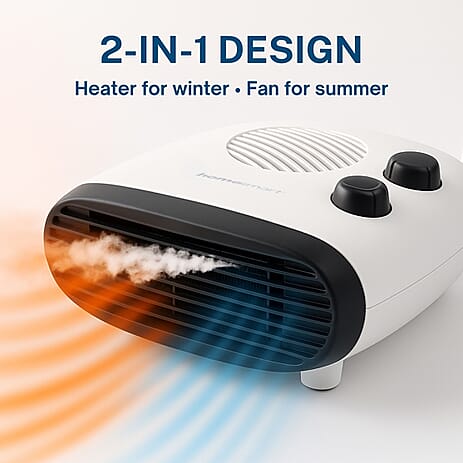 THE SEASON SPECIAL DEAL - Homesmart 2 in 1 Heater Fan with 2 Heat Settings (1800W - 2000W) - White