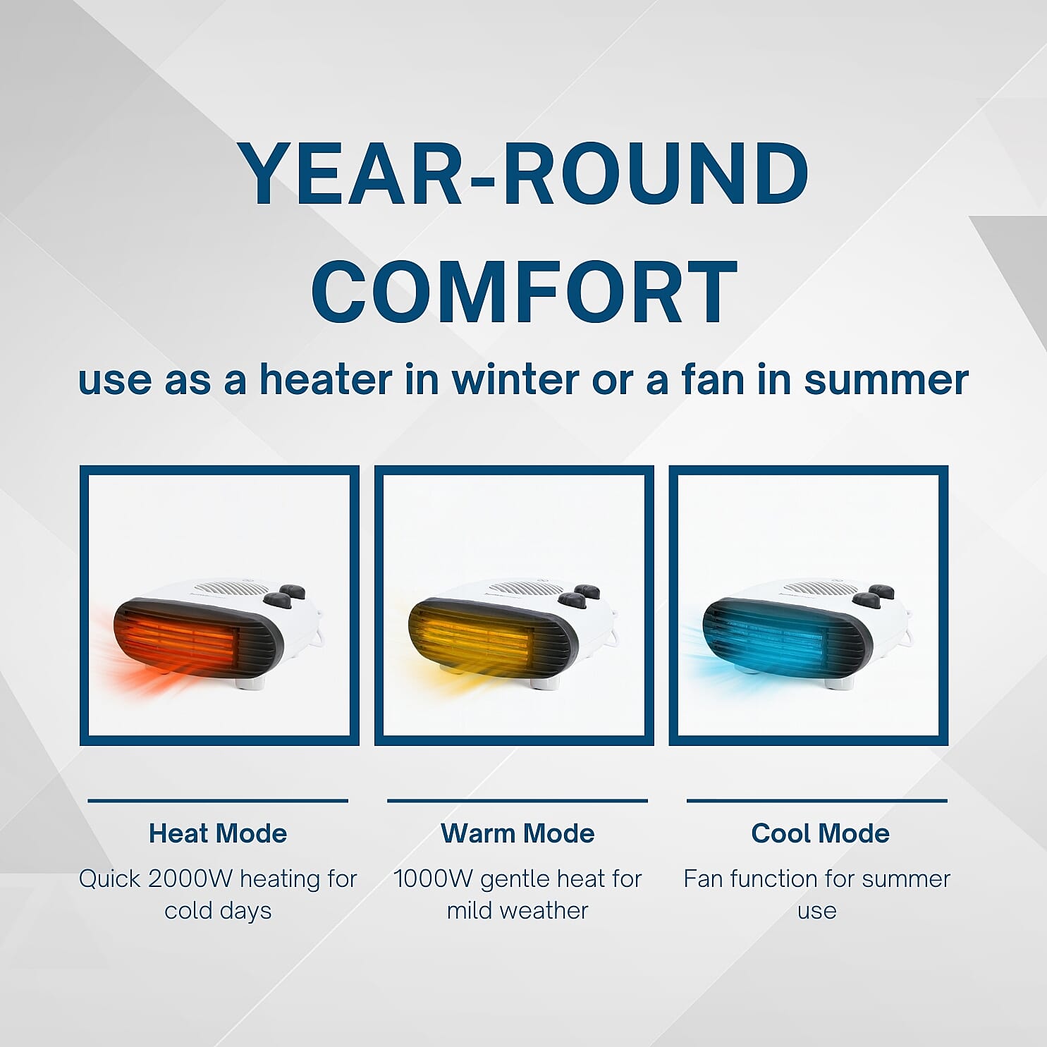 THE SEASON SPECIAL DEAL - Homesmart 2 in 1 Heater Fan with 2 Heat Settings (1000W - 2000W) - White