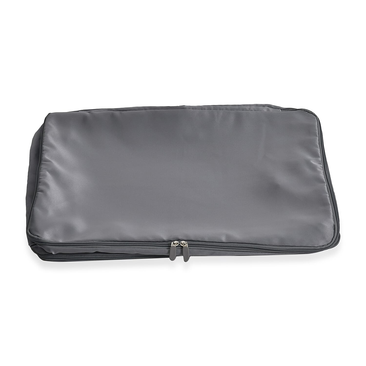 Satin Compressed Storage Bag with Zipper (52x42x30 cm) - Grey Satin Compressed Storage Bag with Zipper (52x42x30 cm) - Grey