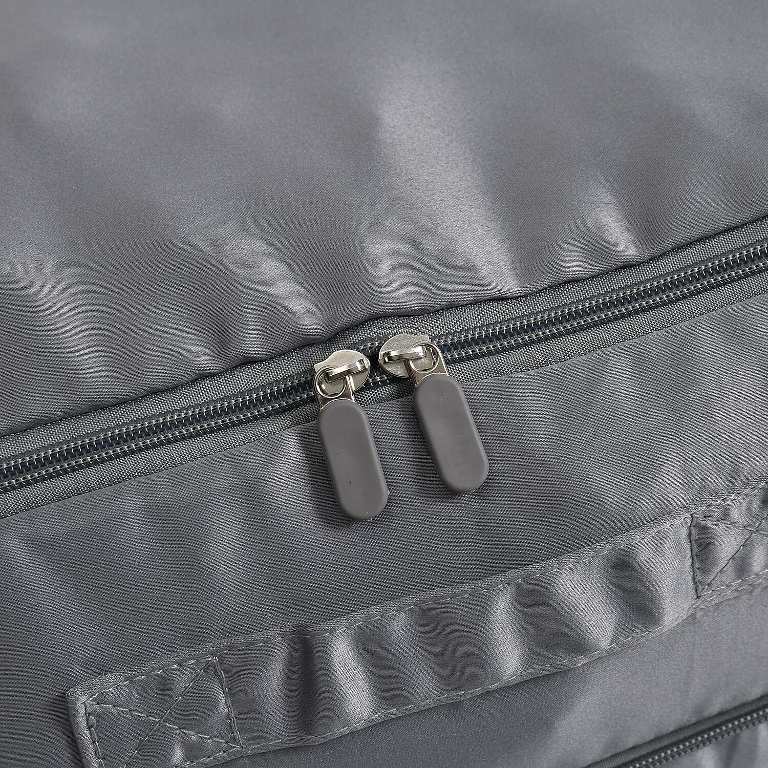 Satin Compressed Storage Bag with Zipper (52x42x30 cm) - Grey Satin Compressed Storage Bag with Zipper (52x42x30 cm) - Grey