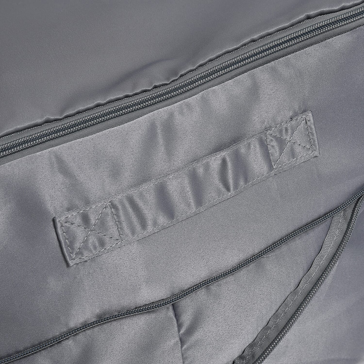 Satin Compressed Storage Bag with Zipper (52x42x30 cm) - Grey Satin Compressed Storage Bag with Zipper (52x42x30 cm) - Grey