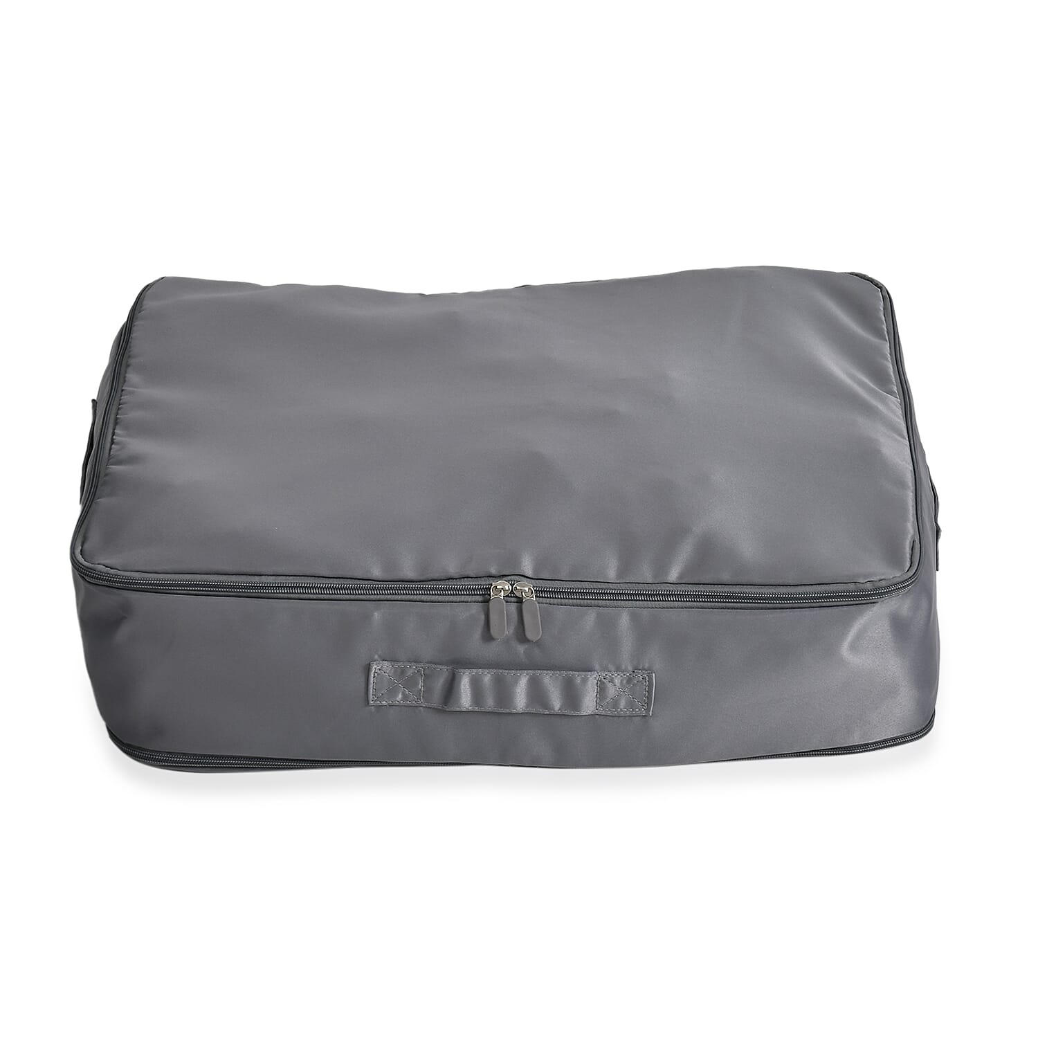 Satin Compressed Storage Bag with Zipper (52x42x30 cm) - Grey Satin Compressed Storage Bag with Zipper (52x42x30 cm) - Grey