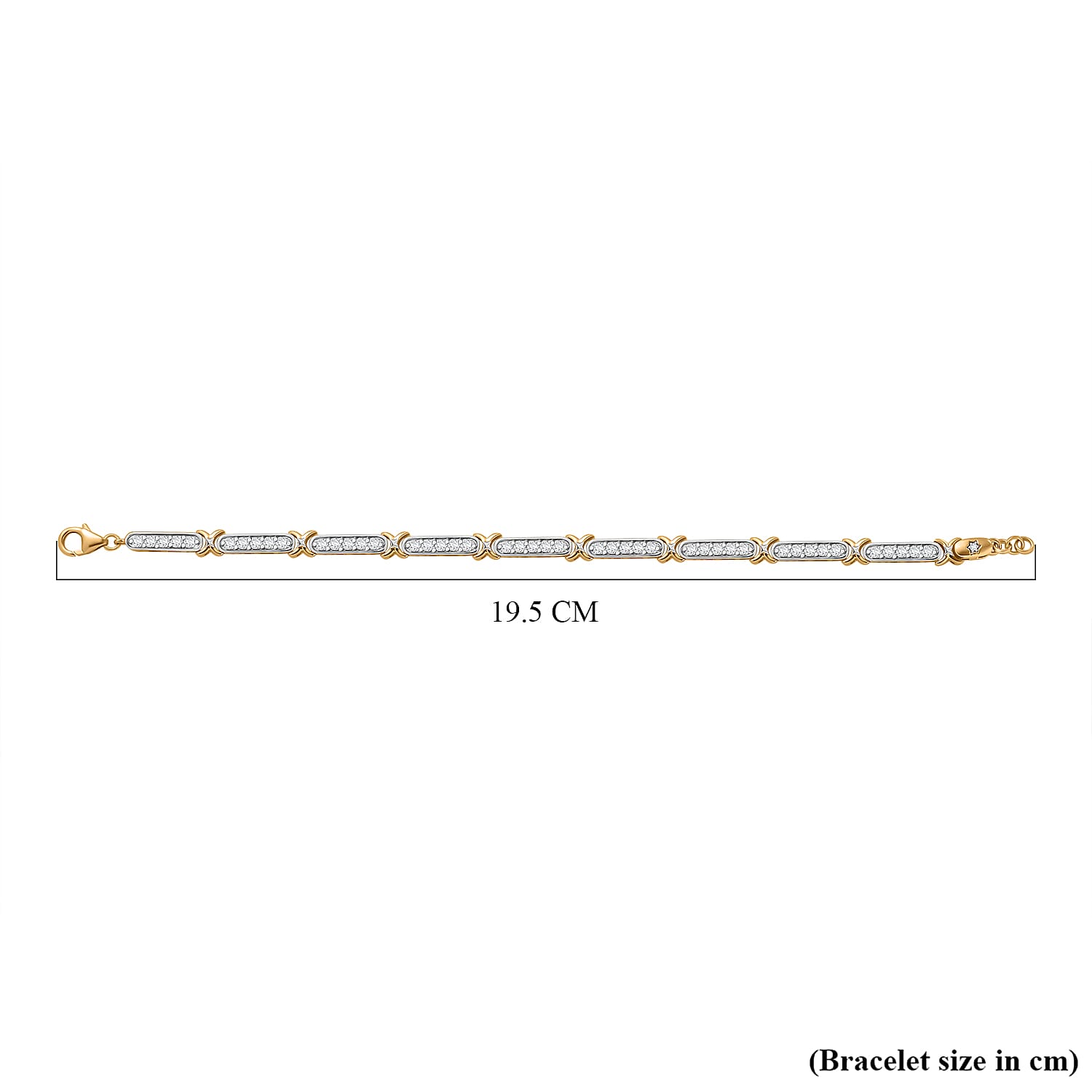 GP Celestial Collection - The Night Queen Moissanite Star Bracelet(Size 7.5) in Rhodium Overlay & 18K Gold Vermeil Sterling Silver GP Celestial Collection - The Night Queen Moissanite Star Bracelet(Size 7.5) in Rhodium Overlay & 18K Gold Vermeil Sterling Silver