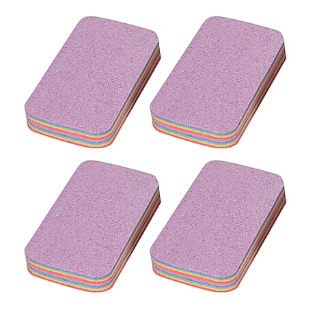Set of 4 rainbow-coloured 12-layer microfiber sponge block is the ultimate solution for tackling messes in your kitchen, living room, and bathroom