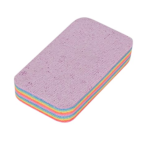 Set of 4 rainbow-coloured 12-layer microfiber sponge block is the ultimate solution for tackling messes in your kitchen, living room, and bathroom