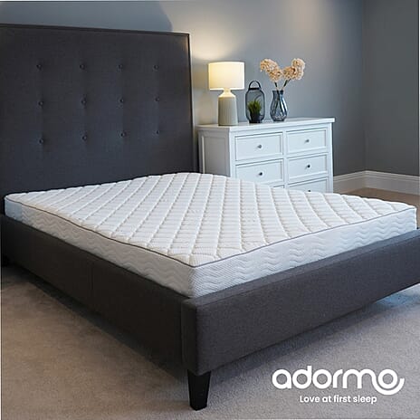 Adormo Silver Mattress With complimentary Pillow (Size - Super King, 200x180 cm) - White