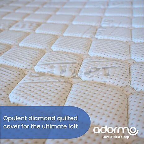 Adormo Silver Mattress With complimentary Pillow (Size - Super King, 200x180 cm) - White