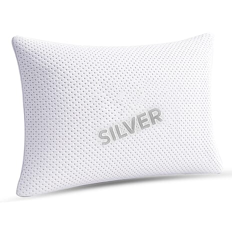 Adormo Silver Pillow (Size 60x40x12 cm) - White