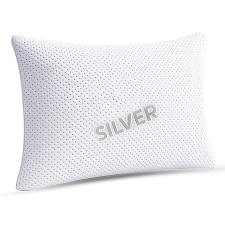 Adormo Silver Pillow (Size 60x40x12 cm) - White Adormo Silver Pillow (Size 60x40x12 cm) - White