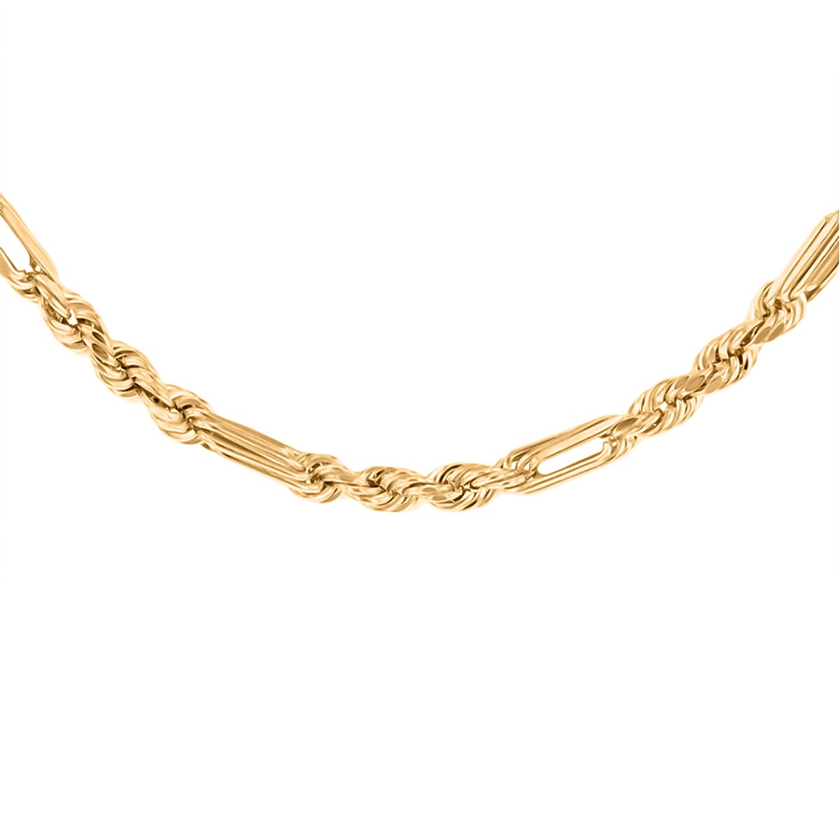 Designer Inspired - 9K Yellow Gold Rope Paperclip Necklace (Size - 30 ...