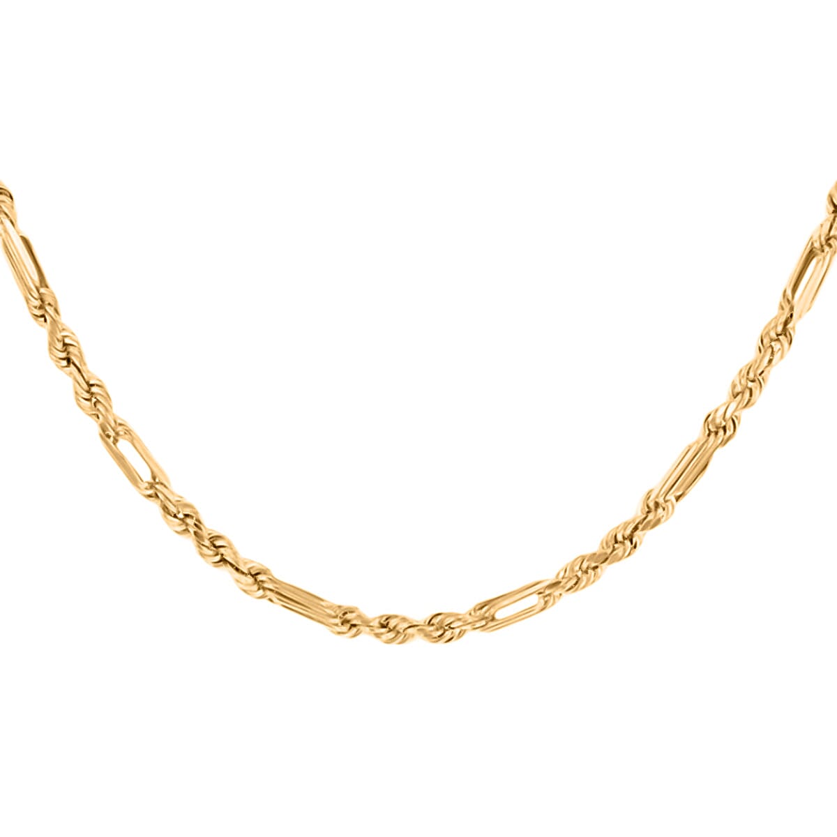 Designer Inspired - 9K Yellow Gold Rope Paperclip Necklace (Size - 30),  Gold Wt. 6.9 Gms